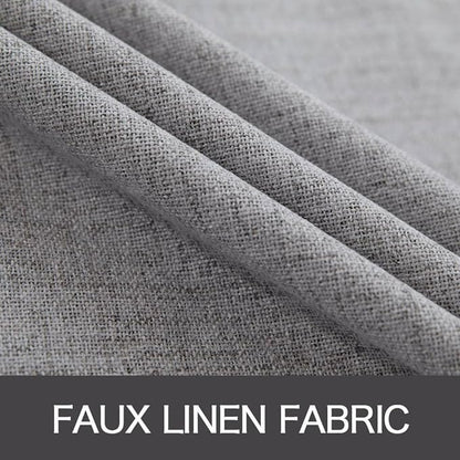 MIULEE Linen Texture Curtains for Bedroom Solid 100% Blackout Thermal Insulated - Image 5