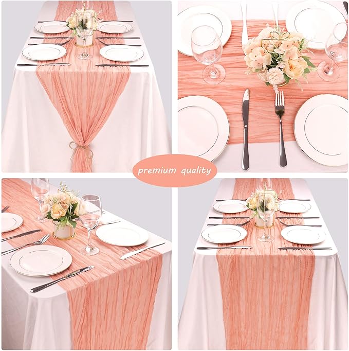 12 Pack 10Ft Cheesecloth Boho Gauze Table Runner - Image 5