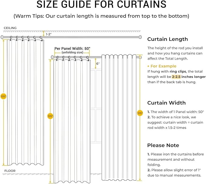 INOVADAY 100% Blackout Curtains - Image 8