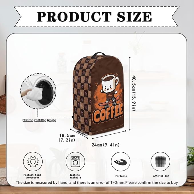 Skateboarding Coffee Cup Kitchen Blender Dust Cover Food Processor Dust - Image 5