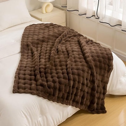 YUSOKI Luxury 3D Bubble Throw Blanket 5lb, All Ages, Home Decoration by YUSOKI