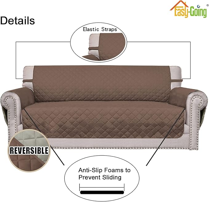 Easy-Going Oversized Chair Sofa Slipcover Reversible Sofa Cover Water Resistant - Image 3