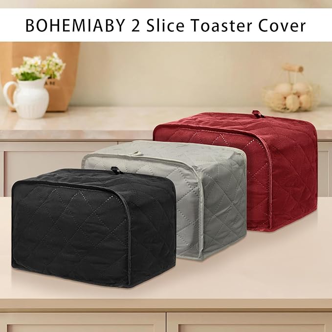 Toaster Cover 2 Slice, Bread Dust Cover & Fingerprint Protection-Polyester & - Image 6
