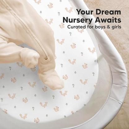 2-Pack Organic Bassinet Sheets for Girls, Boys - Image 8