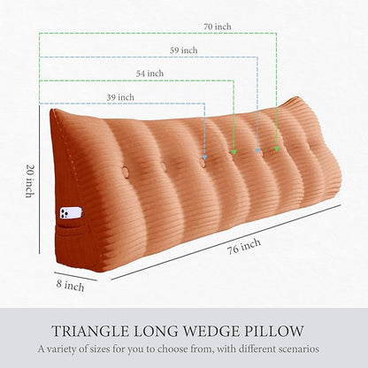 11 lbs Thickened Headboard Pillow Wedge Pillow Headboard Reading Pillow Bed - Image 6