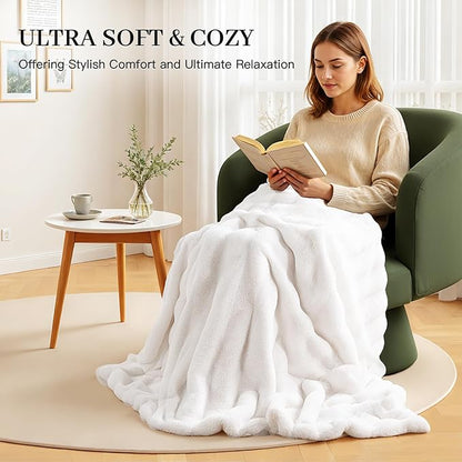 NEXHOME PRO Faux Fur Throw Blanket, Ultra Soft Cozy Warm Fuzzy Fluffy Plush - Image 6