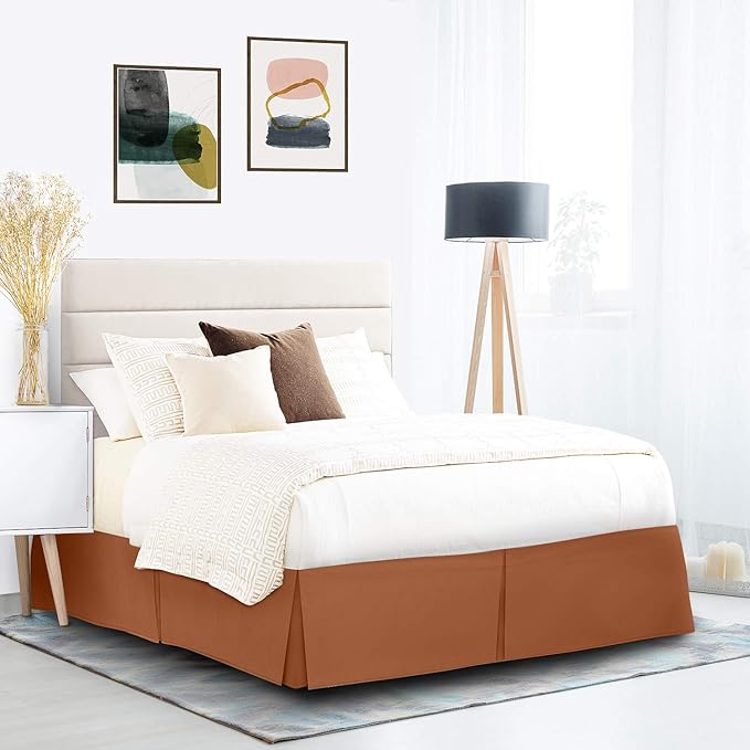 Nestl Rust Bed Skirt Cal King Size - Image 9