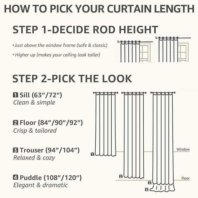 jinchan Sliding Doors Linen Blend Curtain 84 Inches Length 1 Panel - Image 8