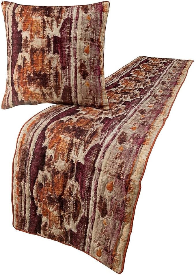The HomeCentric King Queen Twin Pink & Orange Designer King 90"x18" Bed Runner by TheHomeCentric