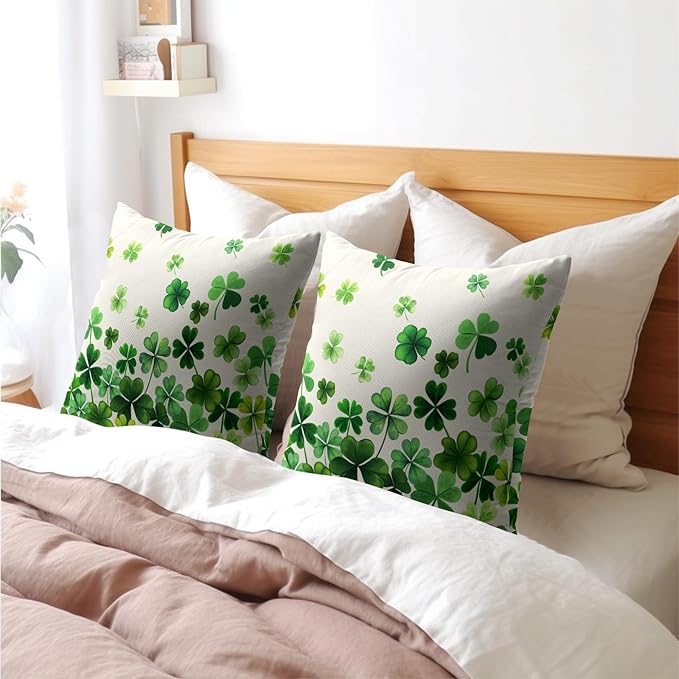 Lucky Clover Shamrocks Throw Pillow Covers St. Patrick's Day Pillowcase - Image 8