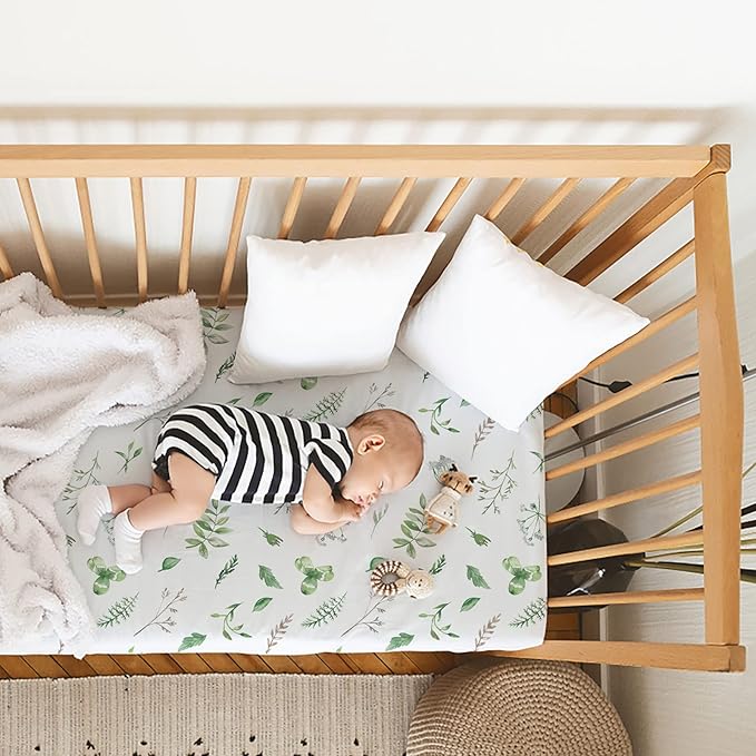 Gllquen Baby Bassinet Sheets 4 Pack, Breathable Cozy Fitted Mattress Sheet - Image 2