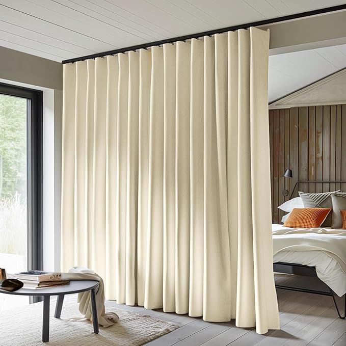 Room Divider Curtains Total Blackout Privacy Curtain Panel Room Thermal by Makefeileshade