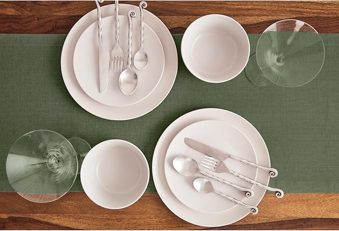 Solino Home Linen Desert Green Table Runner 36 Inches - Image 3