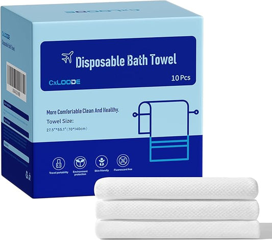 10 PCS Disposable Bath Towels, Large Disposable Towel Tablets Disposable Towels by CXLoode