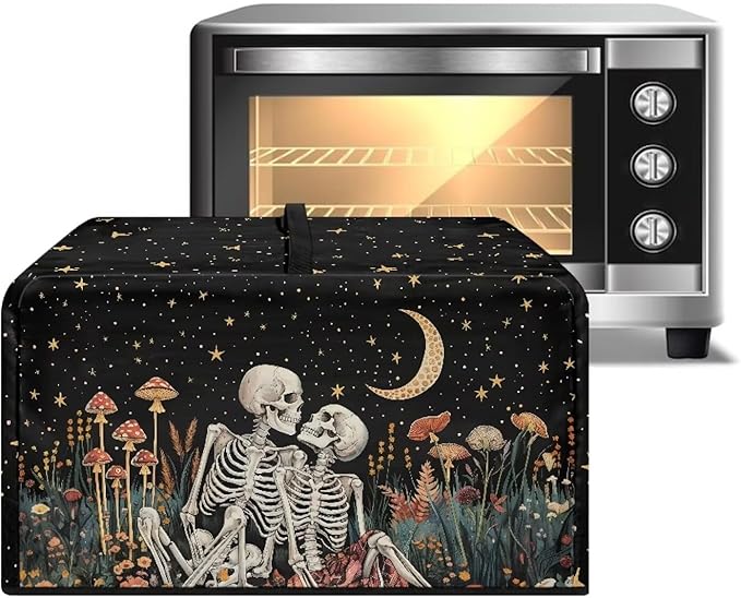 Microwave Oven Dust Cover, Halloween Skull Heat-Resistant Dust Proof Waterproof - Image 2