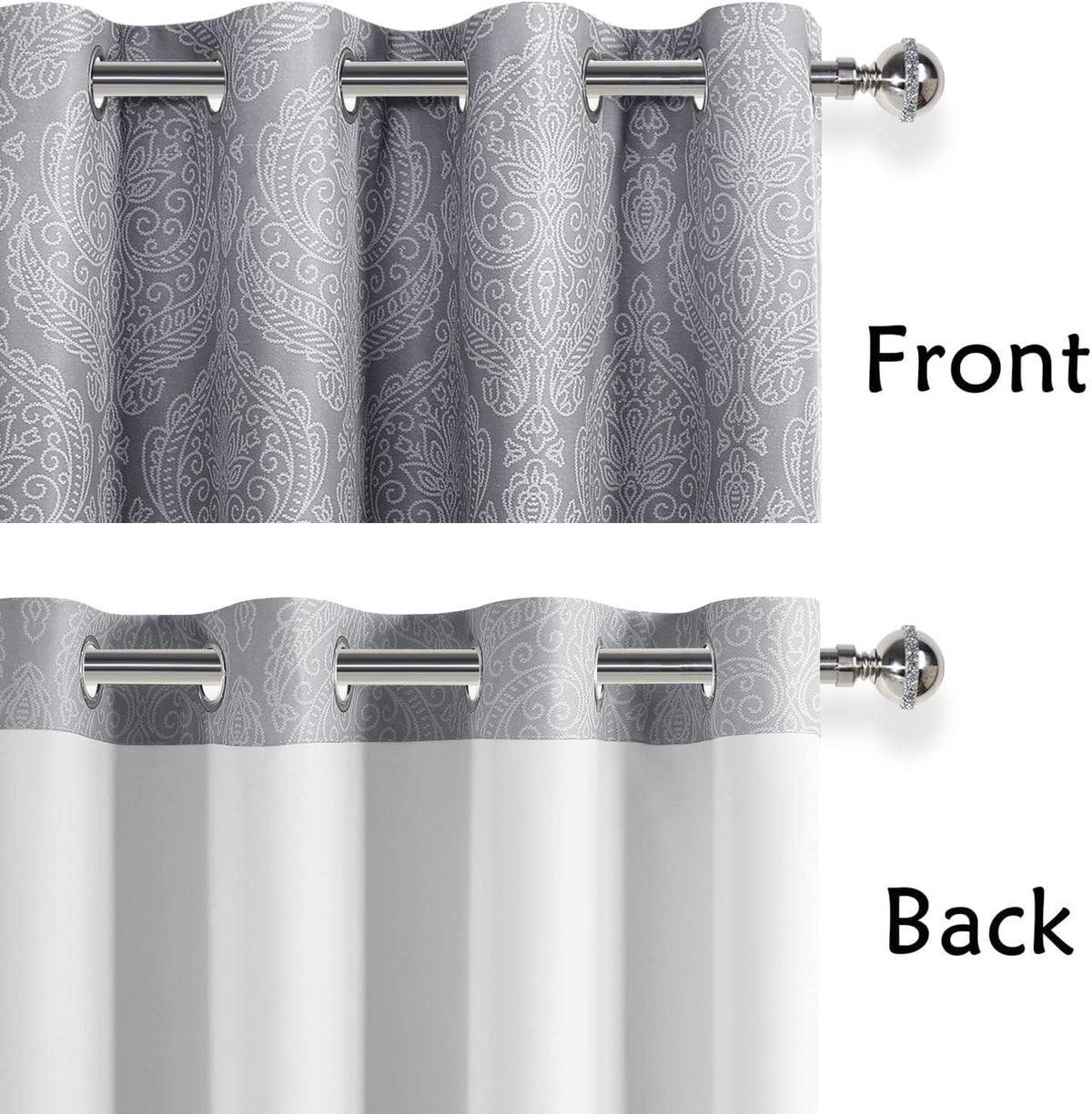 dwcn ombre blackout curtains for bedroom 52 x showing dimensions