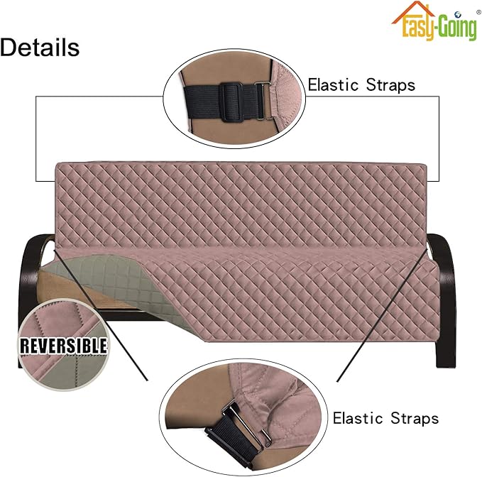 Easy-Going Futon Sofa Slipcover Reversible Sofa Cover Armless Futon Cover - Image 3