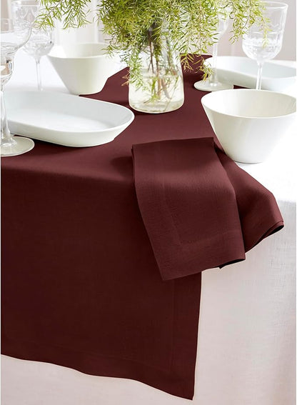 Solino Home 100% Pure Linen Cordovan 72 Inches Table Runner - Image 9