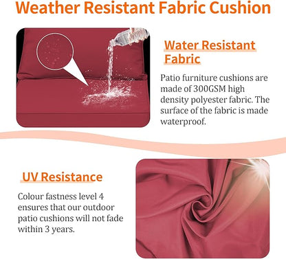Deep Seat Outdoor Cushions Set of 4, UV&Fade Resistant Deep Seat Patio Cushions - Image 4