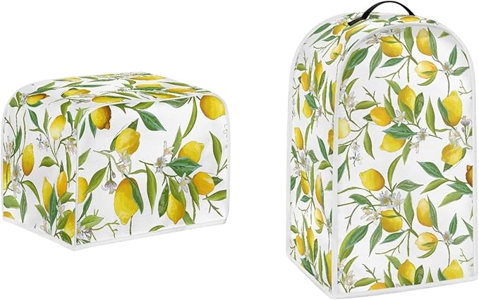 Fruit Theme Lemon Printed Appliance Covers Set Washable Kitchen Blender Dust by Pointodoor