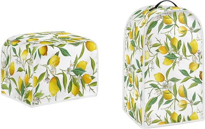 Fruit Theme Lemon Printed Appliance Covers Set Washable Kitchen Blender Dust by Pointodoor