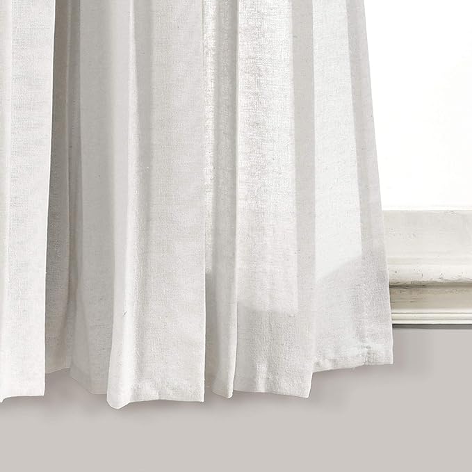 Lush Decor Linen Button Window Curtain Panel, Bedroom & Dining Room - Image 4