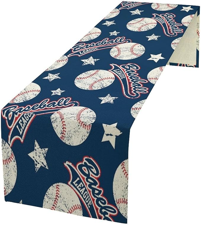 Baseball Table Runner Baseball Sport Themed Birthday Parties Dinner Runner by moderw