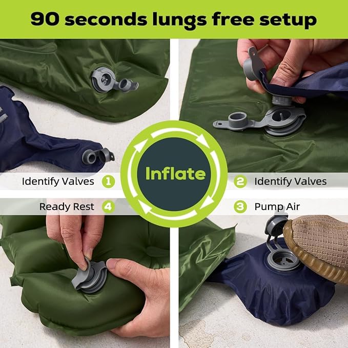 Gear Doctors® Ether 17.5oz Ultralight Camping Sleeping Pad – Backpacking Air - Image 3
