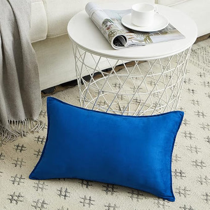 Fancy Homi 2 Packs Premium Faux Suede Decorative Throw Pillow Covers, Super - Image 2