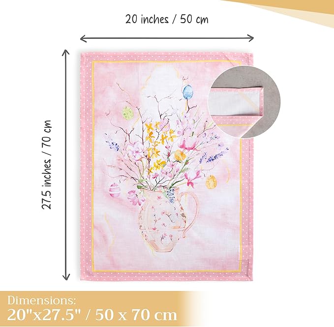 Maison d' Hermine Kitchen Towels Set of 3 100% Cotton 27.50" x 20" Reusable - Image 4