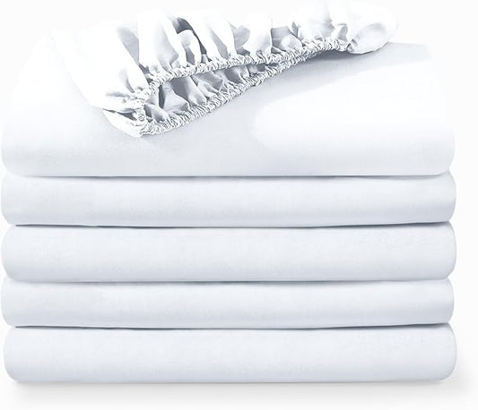Bare Home 5-Pack Fitted Bottom Sheets Twin Extra Long by BareHome