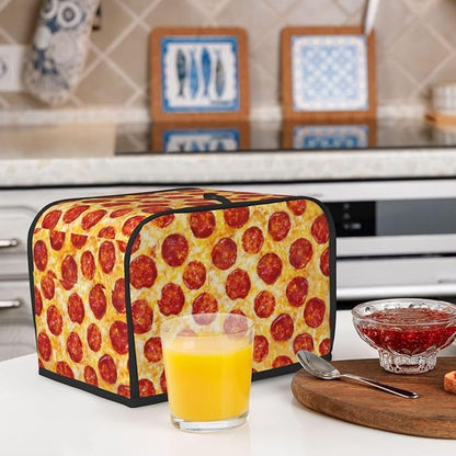 Novelty Food Pepperoni Pizza 2 Slice Toaster Cover, Waterproof Toaster Dust - Image 7