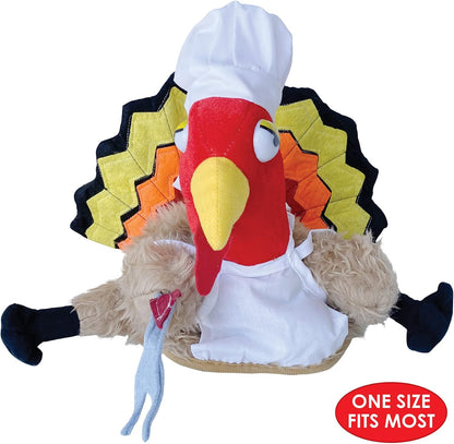 Beistle Unisex Plush Chef Turkey Hats, 2 Pieces – Thanksgiving Dinner Party Supplies, Holiday Themed Novelty Headwear, Halloween Dress-Up Costume Caps, Photo Booth Props