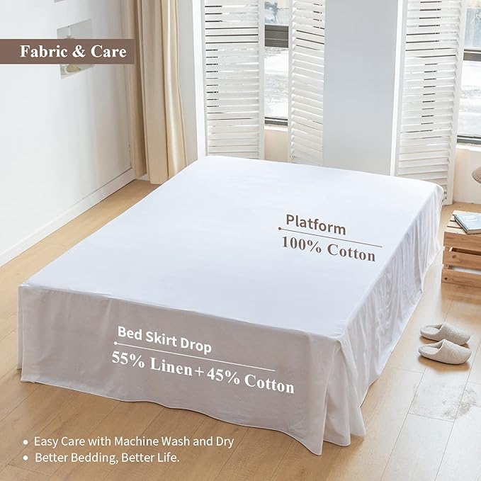 BISELINA French Linen Bed Skirt - Image 3
