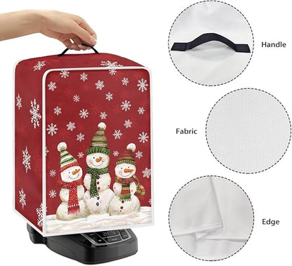 Christmas Coffee Maker Cover, Cute Snowman Coffee Dust Cover, Xmas Mixer - Image 5