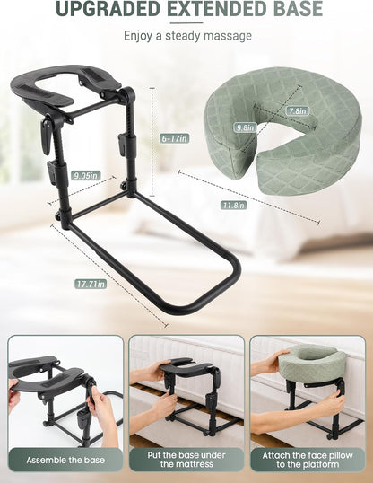 massage headrest for bed, bed massage head holder showing dimensions