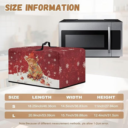 Microwave Oven Dust Cover, Christmas Highland Cattle Waterproof Polyester Dust - Image 6