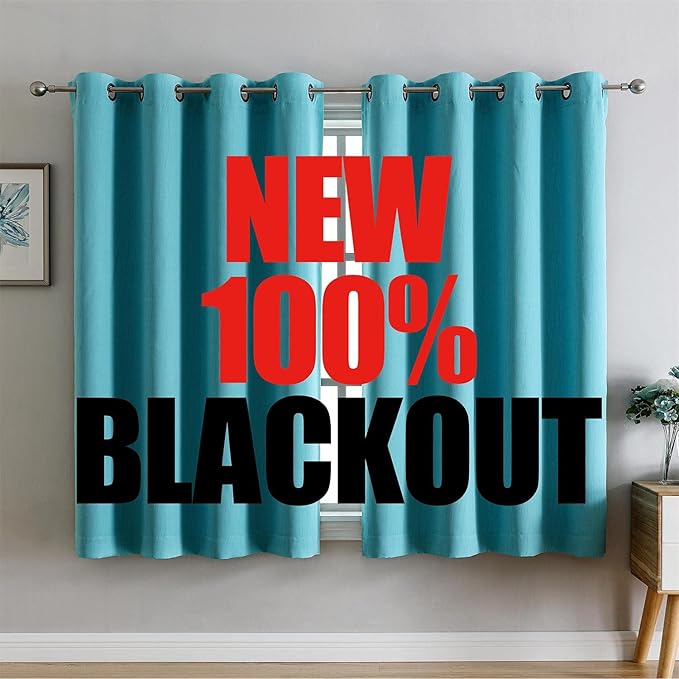 G2000 100% Blackout Curtains for Bedroom Living Room 63 Inch Length Turquoise by G2000