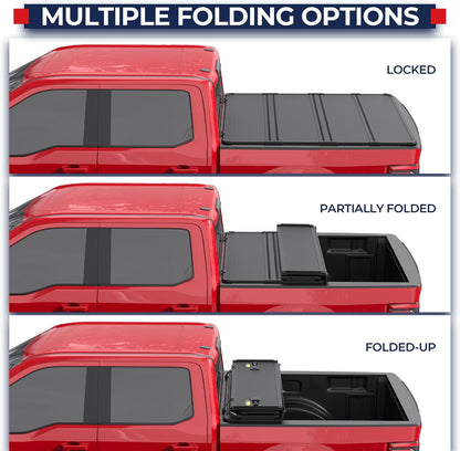 mostplus 5.5ft quad fold hard truck bed tonneau, package contents