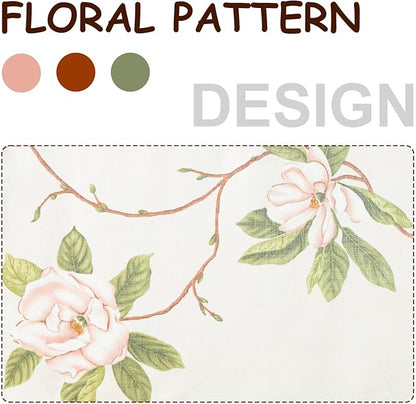 Leeva Pink Floral Printing Kitchen Curtain Valances, Rod Pocket Light Filtering - Image 8