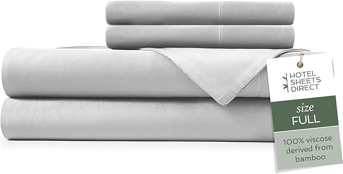 Hotel Sheets Direct 4 Piece Bed Sheet Set Full Size, 100% Viscose Derived from by HOTELSHEETSDIRECT