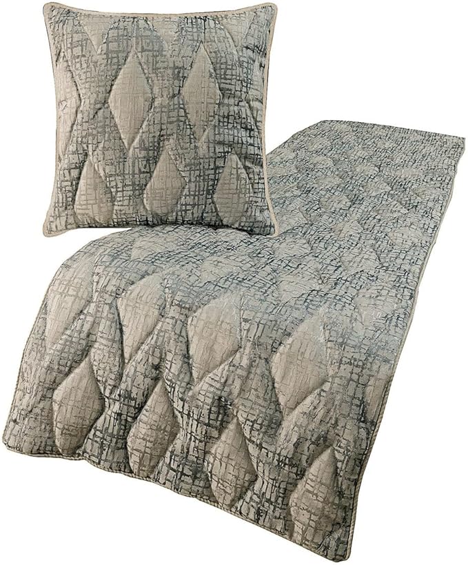 The HomeCentric King Queen Twin Grey Decorative Full 68"x18" Bed Runner Without by TheHomeCentric