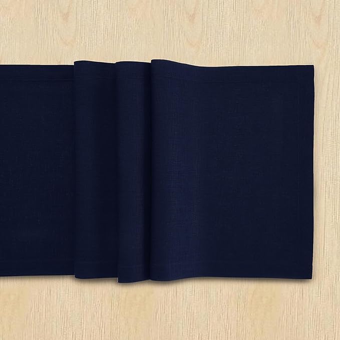 Solino Home Linen Navy Blue Table Runner 36 Inches - Image 3