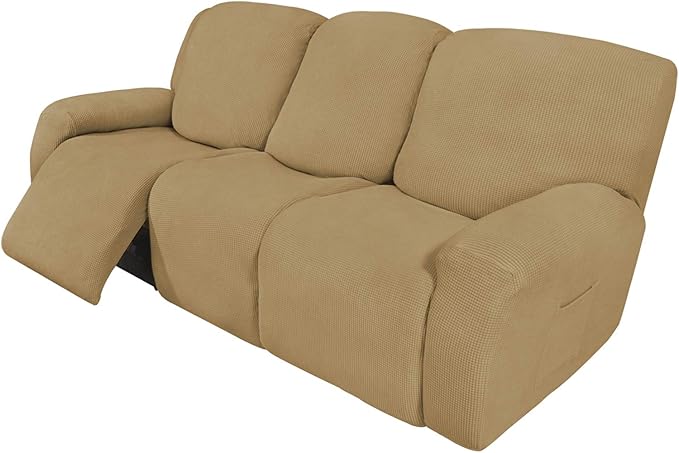 Easy-Going 8 Pieces Recliner Sofa Stretch Sofa Slipcover Sofa Cover Furniture by Easy-Going