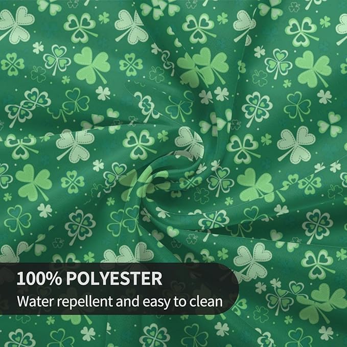 St.Patrick's Day Tablecloth Round 70×70 Inch, Spring Green Luck Shamrock - Image 7