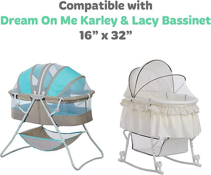 Bassinet Sheets for Dream on Me Karley and Lacy Portable Oval Bassinet – - Image 2