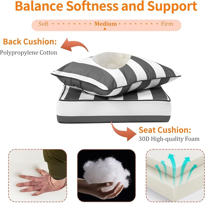 Outdoor Seat Cushions for Patio Furniture, Outdoor Chair Cushions - Image 5