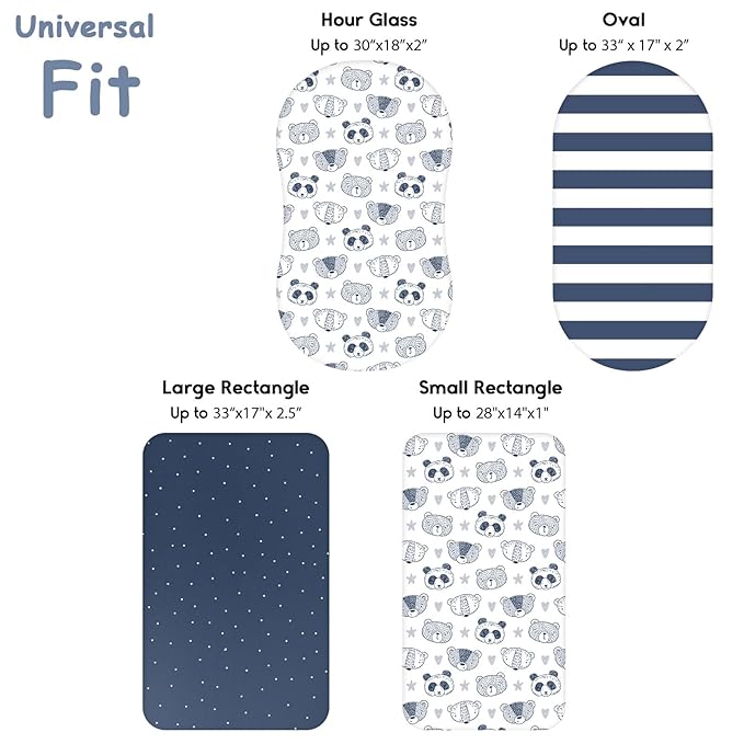 Yoofoss Bassinet Sheets for Baby, Baby Delight, Angelbliss, Soft Breathable - Image 3