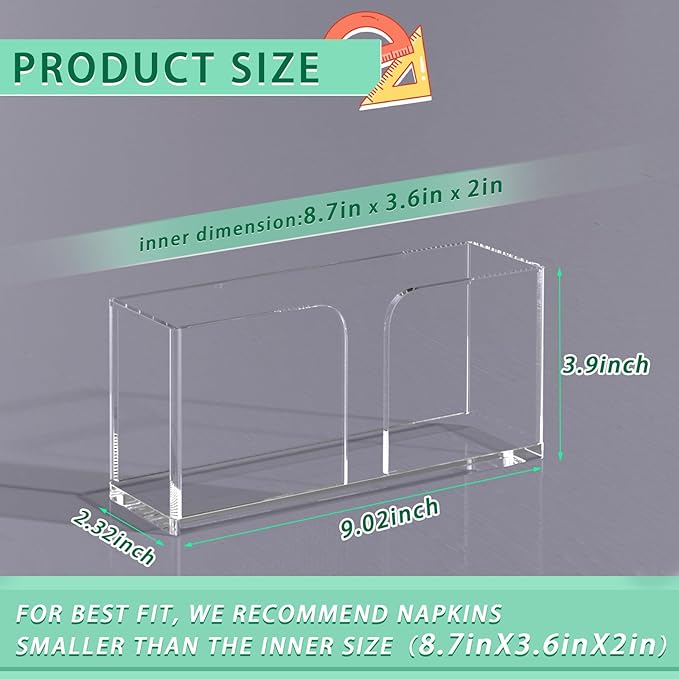 Napkin Holder, Vertical Rectangular Disposable Hand Towel Holder - Image 6