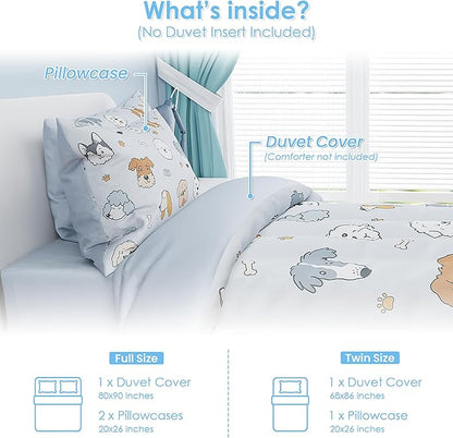 SANDJEST Dog Duvet Cover Sets Twin Size - Image 2